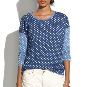 Madewell Women's Blue Indigo Ink Tee in Dot